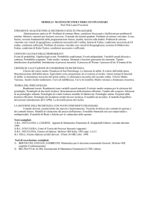 modelli matematici per i mercati finanziari
