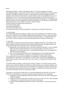 Hume Nell`opera principale “il trattato sulla natura umana” del 1739