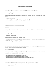 Esempi di esercizi da utilizzare nelle esercitazioni sull