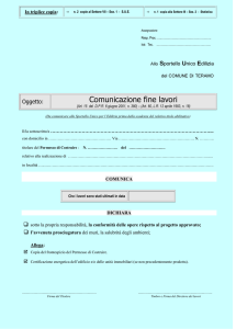 Comunicazione Fine Lavori