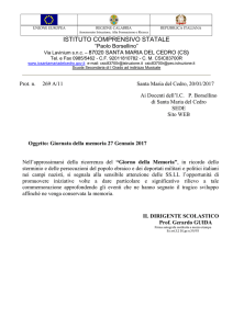 comunicazione giornata della memoria shoa 27 gennaio 2017
