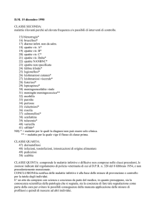 D.M. 15 dicembre 1990 CLASSE SECONDA: malattie rilevanti