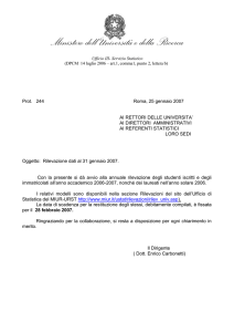 Ufficio III- Servizio Statistico