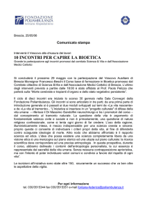 Comunicato stampa - Fondazione Poliambulanza