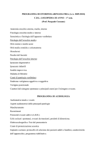 programma di otorinolaringoiatria (aa 2009