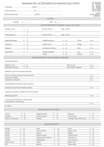 Questionario Anamnestico da compilare