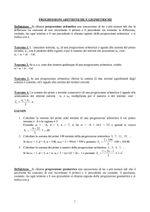 progressioni
