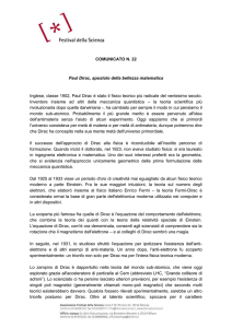 Comunicato n.22 - Festival della Scienza