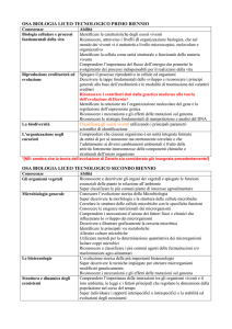OSA BIOLOGIA LICEO CLASSICO PRIMO BIENNIO