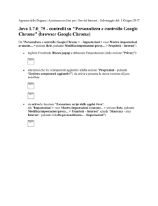 Java 1.7.0_75 - controlli su "Personalizza e controlla Google Chrome"