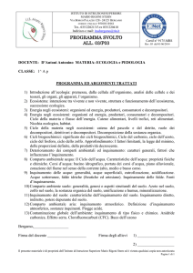 ECOLOGIA e PEDOLOGIA - I.I.S. Mario Rigoni Stern