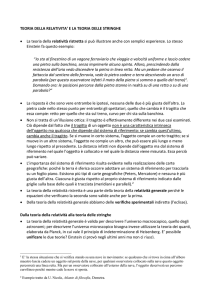 teoria della relativita` e la teoria delle stringhe