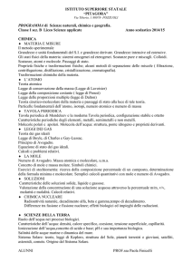 chimica - Istituto Superiore Statale “PITAGORA”