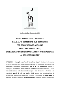 Avellino, dal 2 al 15 settembre 2013 VENTI ANNI DI