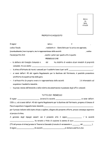Proposta d`acquisto pre-gara
