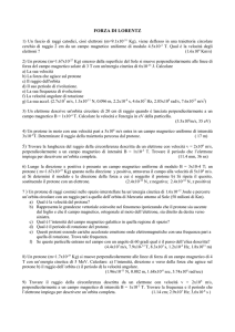 1) Un protone emesso dalla superficie del Sole (m=1