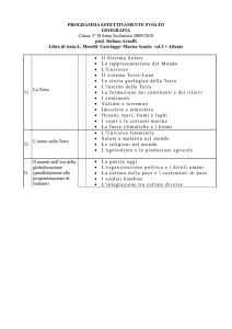 PROGRAMMA EFFETTIVAMENTE SVOLTO GEOGRAFIA Classe 3