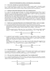 concetti fondamentali della matematica finanziaria