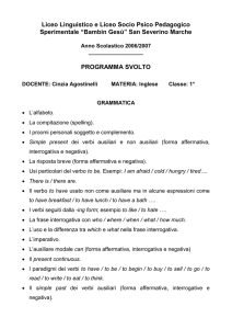Liceo Linguistico e Liceo Socio Psico Pedagogico Sperimentale