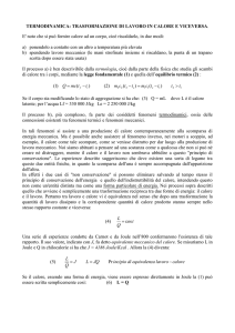 Trasformazione lavoro in calore