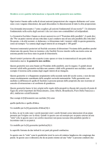 Desidero avere qualche informazione a riguardo delle geometrie