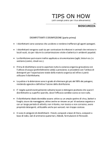 Disinfettanti e disinfezione – 1 parte