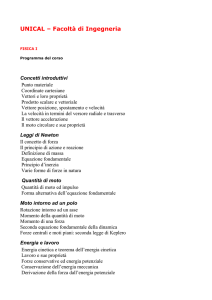Programma didattico UNICAL