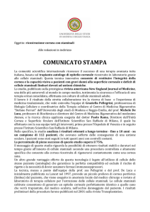 La comunità scientifica internazionale riconosce il successo di una