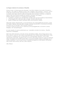 la lingua materna tra scienza e filosofia