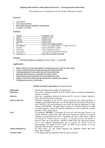 Nozioni di informatica e Excel