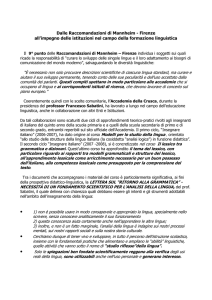 Dalle Raccomandazioni di Mannheim
