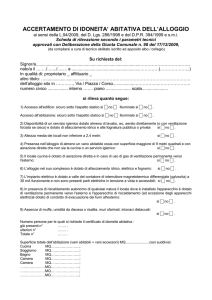 Accertamento idoneità abitativa dell`alloggio
