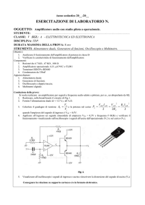 Esercitazione di TDP n. 3: Amplificatori di potenza in classe B