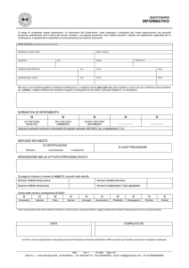 compila il Questionario Informativo su formato cartaceo