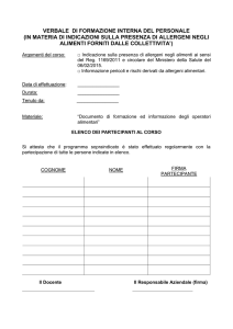 Verbale Formazione Allergeni Alimentari Collettività