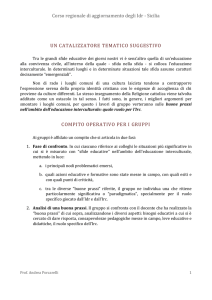 scheda per la “restituzione” in plenaria