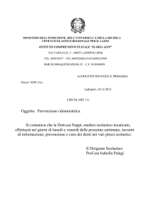 MINISTERO DELL`ISTRUZIONE, DELL`UNIVERSITA` E DELLA