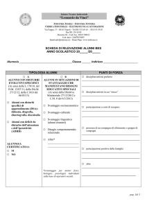 Scheda di rilevazione alunni BES