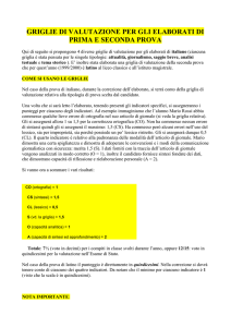 griglie di valutazione per gli elaborati di prima e seconda