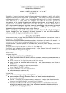 programmazione religione 1 d - Liceo Sandro Pertini