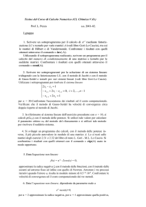 Tesina Calcolo Numerico Chimica V.O.