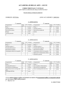 corso triennale 1° livello - Accademia Belle Arti di Lecce