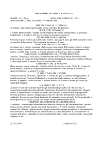 PROGRAMMA DI BIOLOGIA