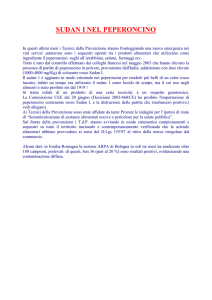 Peperoncino contenente colorante cancerogeno SUDAN 1