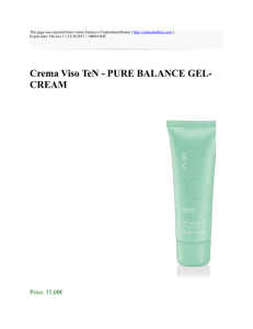 Crema Viso TeN - PURE BALANCE GEL