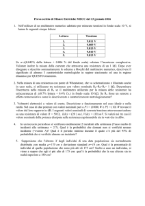 Prova scritta di Misure Elettriche MECC 13 gennaio 2016