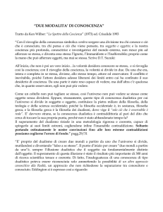 Ken Wilber, Due modalità di conoscenza