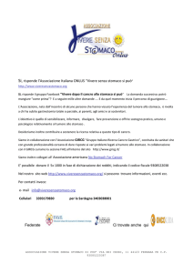 Si, risponde l`Associazione Italiana ONLUS “Vivere senza stomaco
