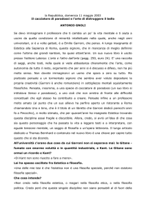 la Repubblica, domenica 11 maggio 2003 Il cacciatore di paradossi