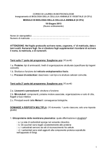 CORSO DI LAUREA IN BIOTECNOLOGIE